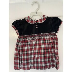 New $42 Carriage Boutiques by Friedknit Creations Girl's Holiday Plaid Dress, 6M
